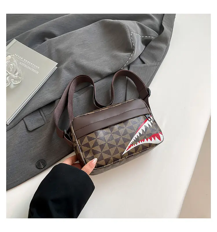 2025 Spring Shoulder Bag with Retro Print & Mobile Cover