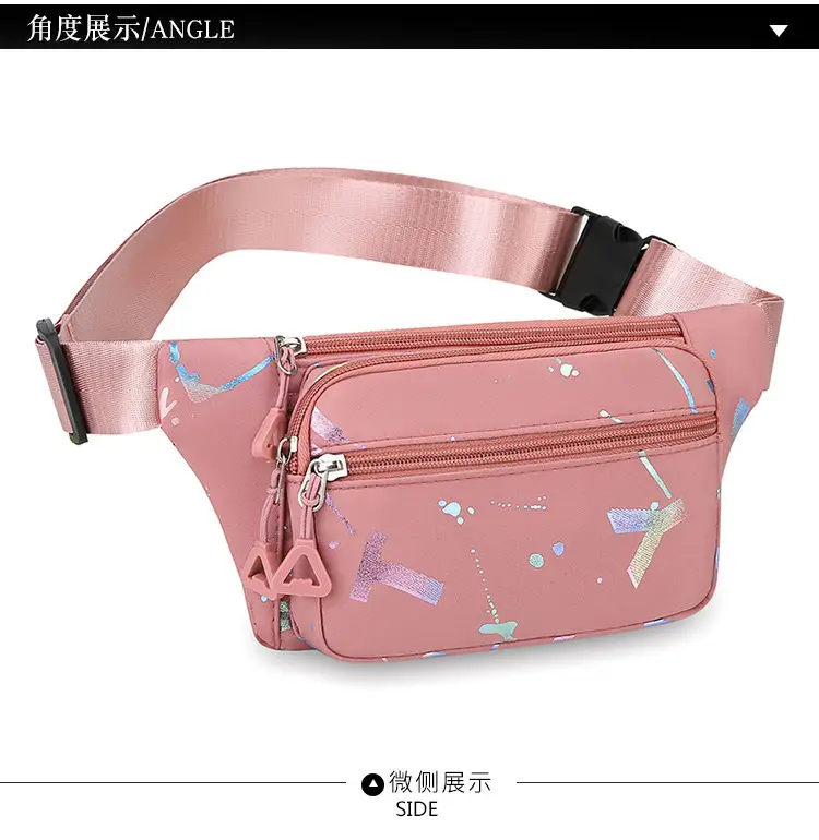 Leather Wallet Bag for Men Women Light Blue Party Print — feature 28