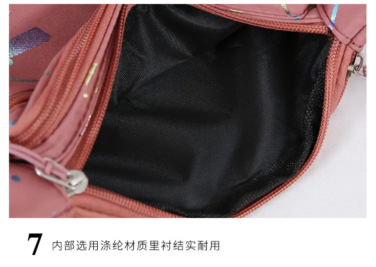 Leather Wallet Bag for Men Women Light Blue Party Print — feature 35