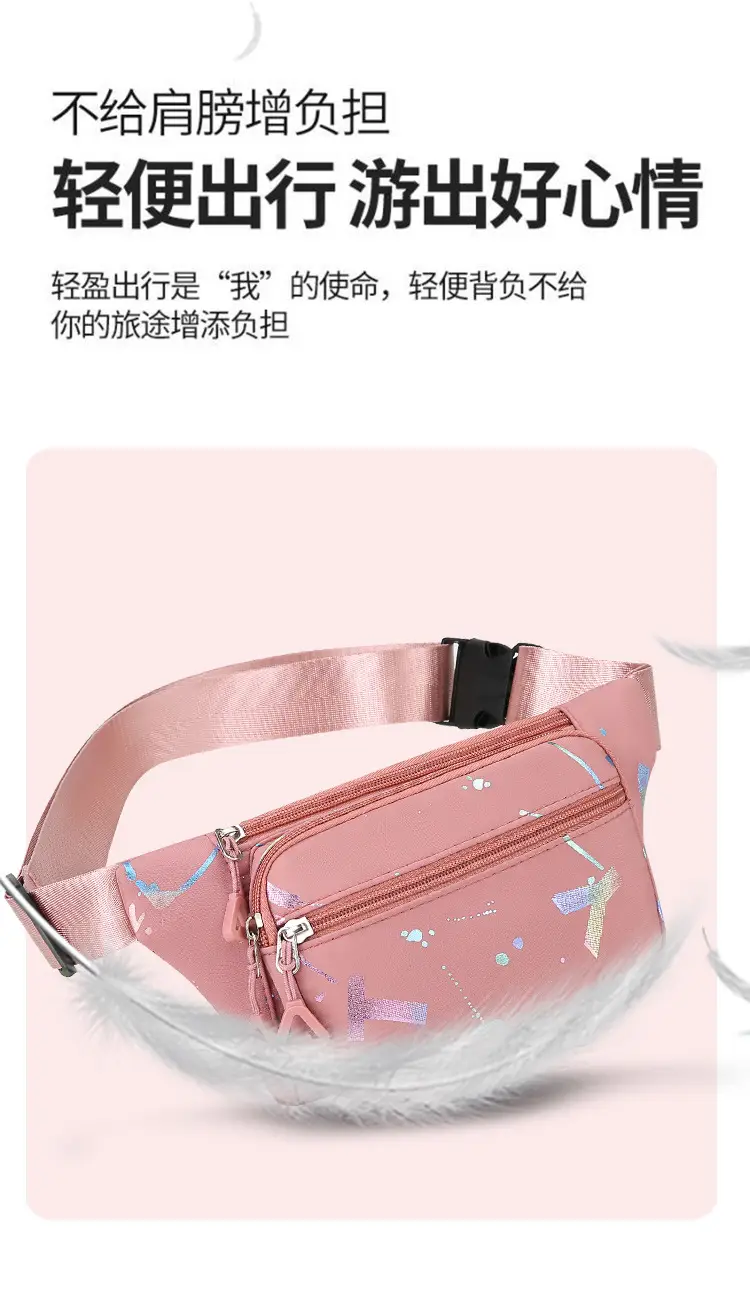 Leather Wallet Bag for Men Women Light Blue Party Print — feature 6