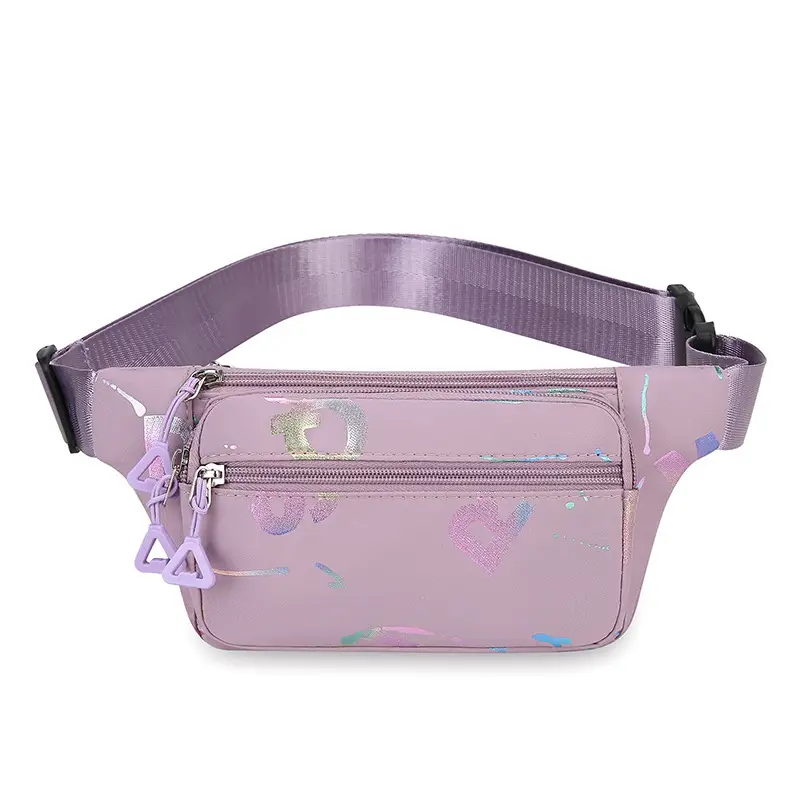 Leather Wallet Bag for Men Women Light Blue Party Print - Image 2