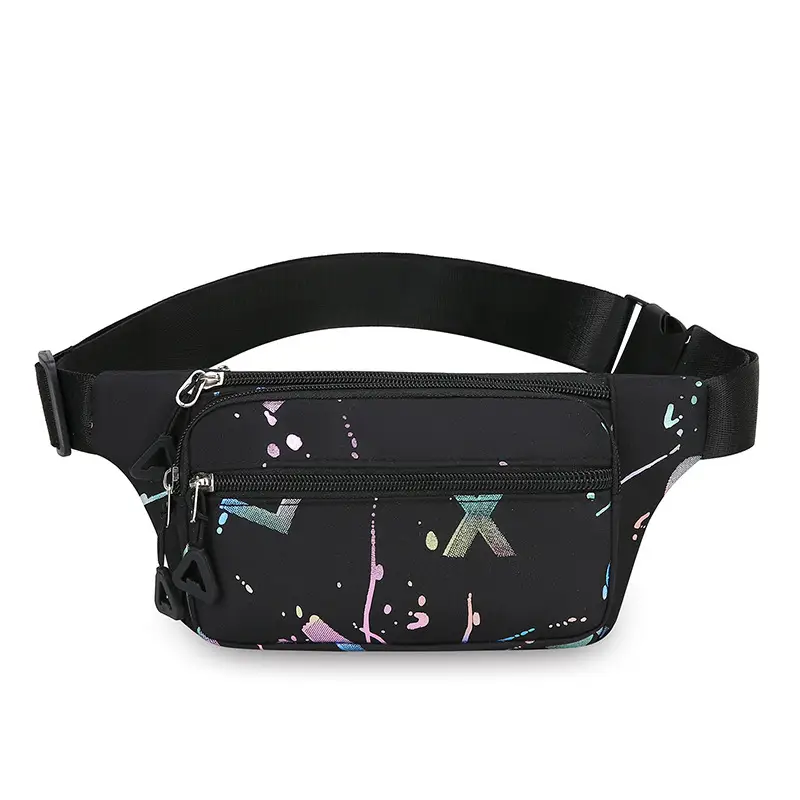 Leather Wallet Bag for Men Women Light Blue Party Print - Image 5