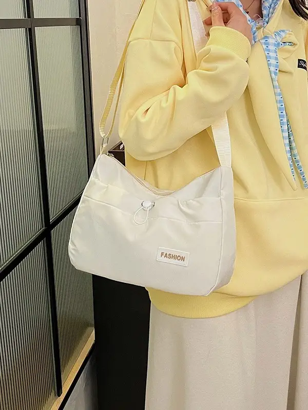 White Korean Travel Crossbody Bag for Men - Image 6