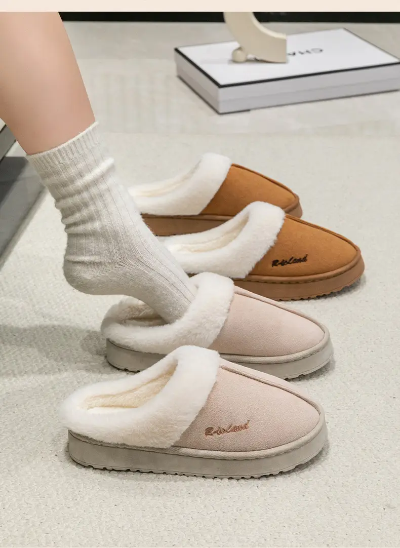 Women's Autumn and Winter Cotton Slippers That Feel Like Stepping on Shit Can Be Worn Outside Indoor and Home, Comfortable Thick-Soled Warm Plus Plush Slippers for Men — feature 24