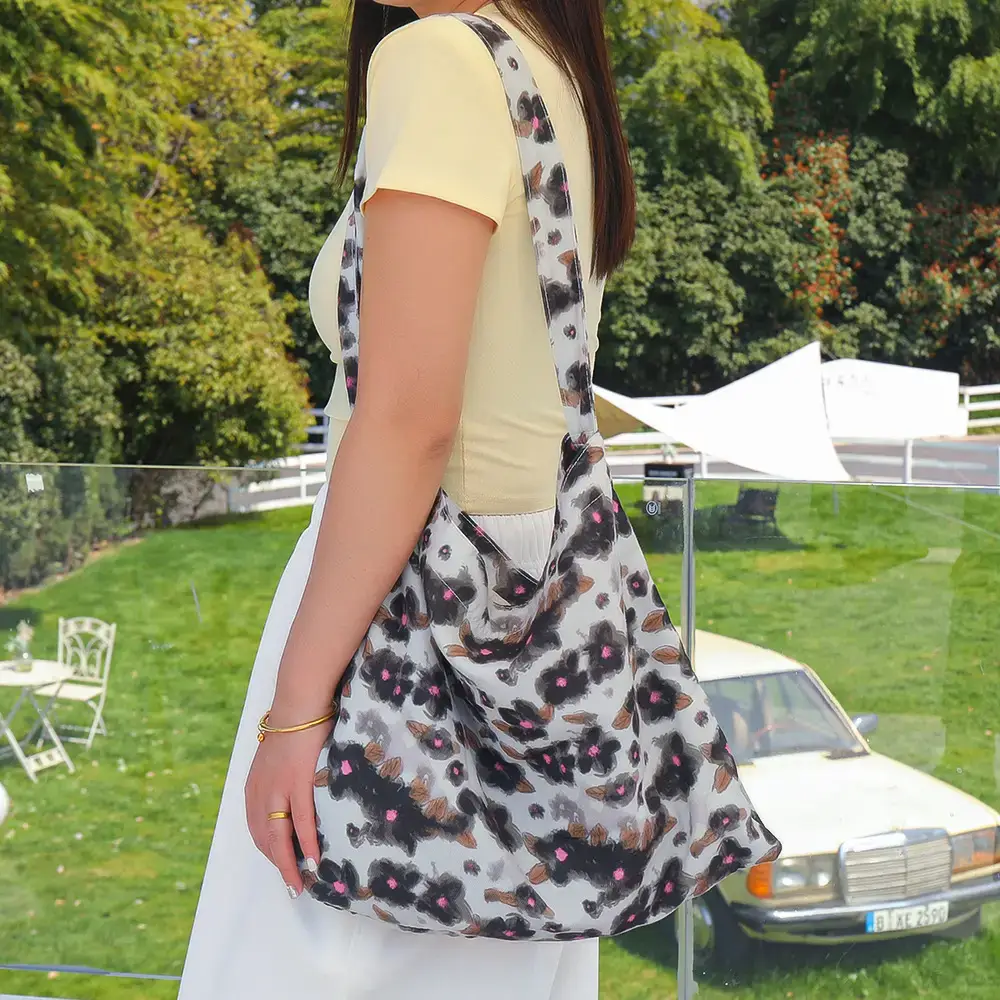 2025 Korean Style Floral Cloth Bags Large Capacity