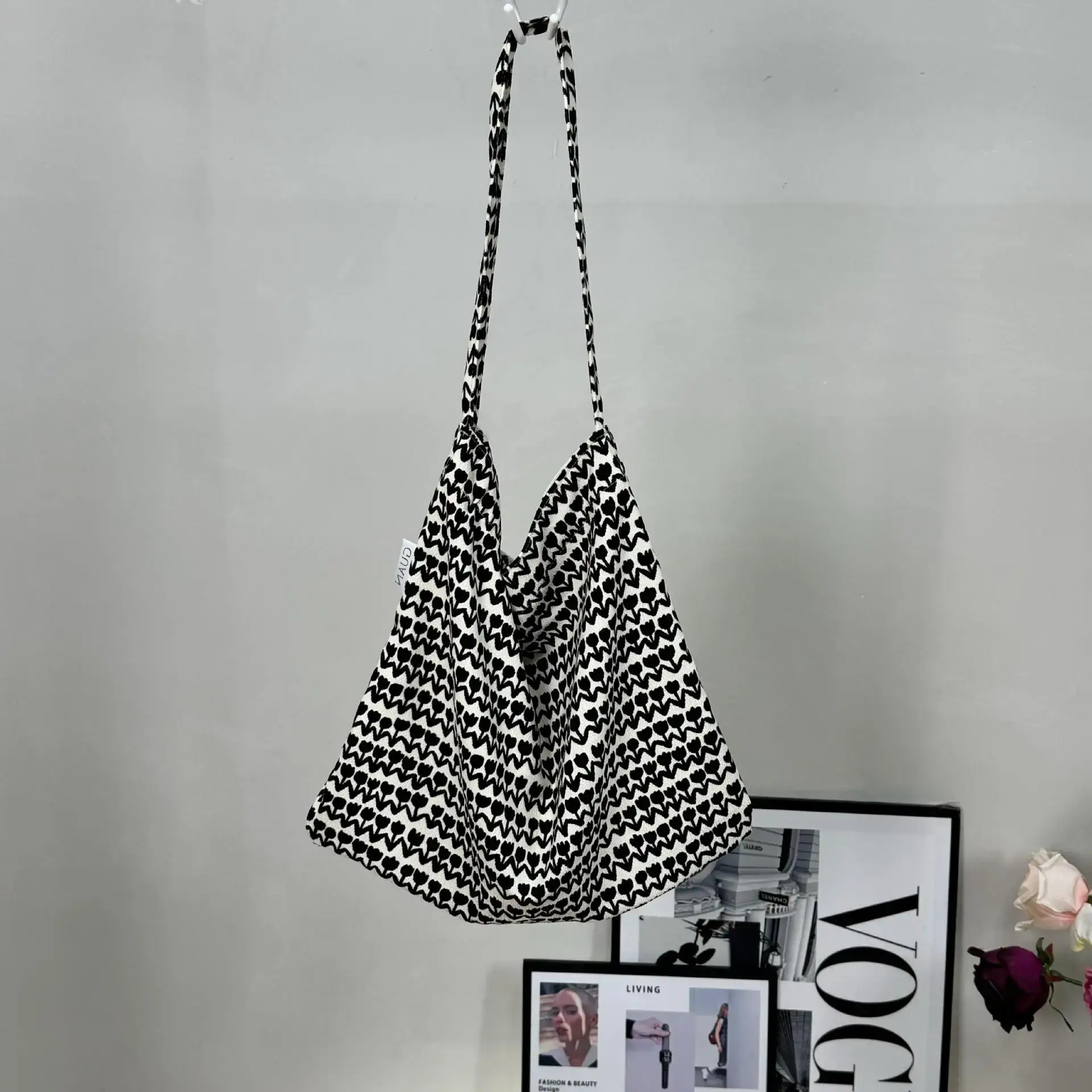 2025 Korean Style Floral Cloth Bags Large Capacity