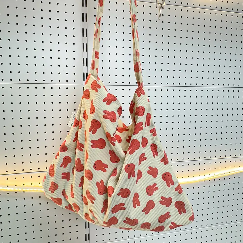 2025 Korean Style Floral Cloth Bags Large Capacity