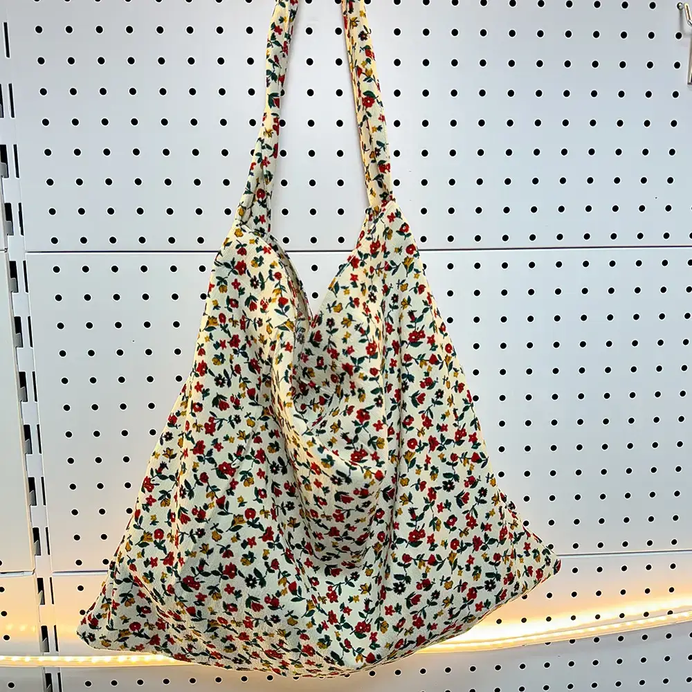 2025 Korean Style Floral Cloth Bags Large Capacity