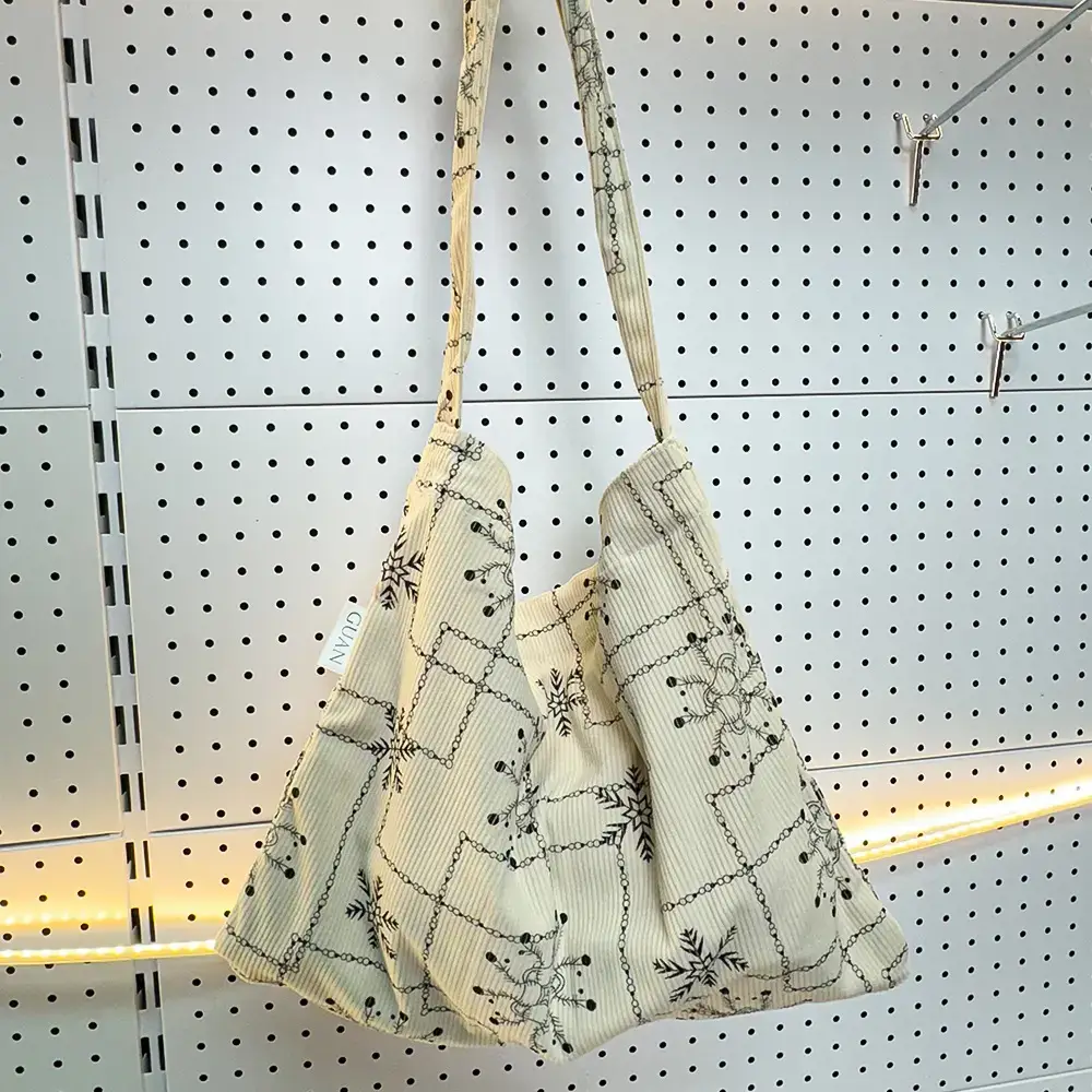 2025 Korean Style Floral Cloth Bags Large Capacity