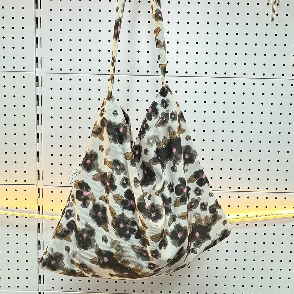 2025 Korean Style Floral Cloth Bags Large Capacity