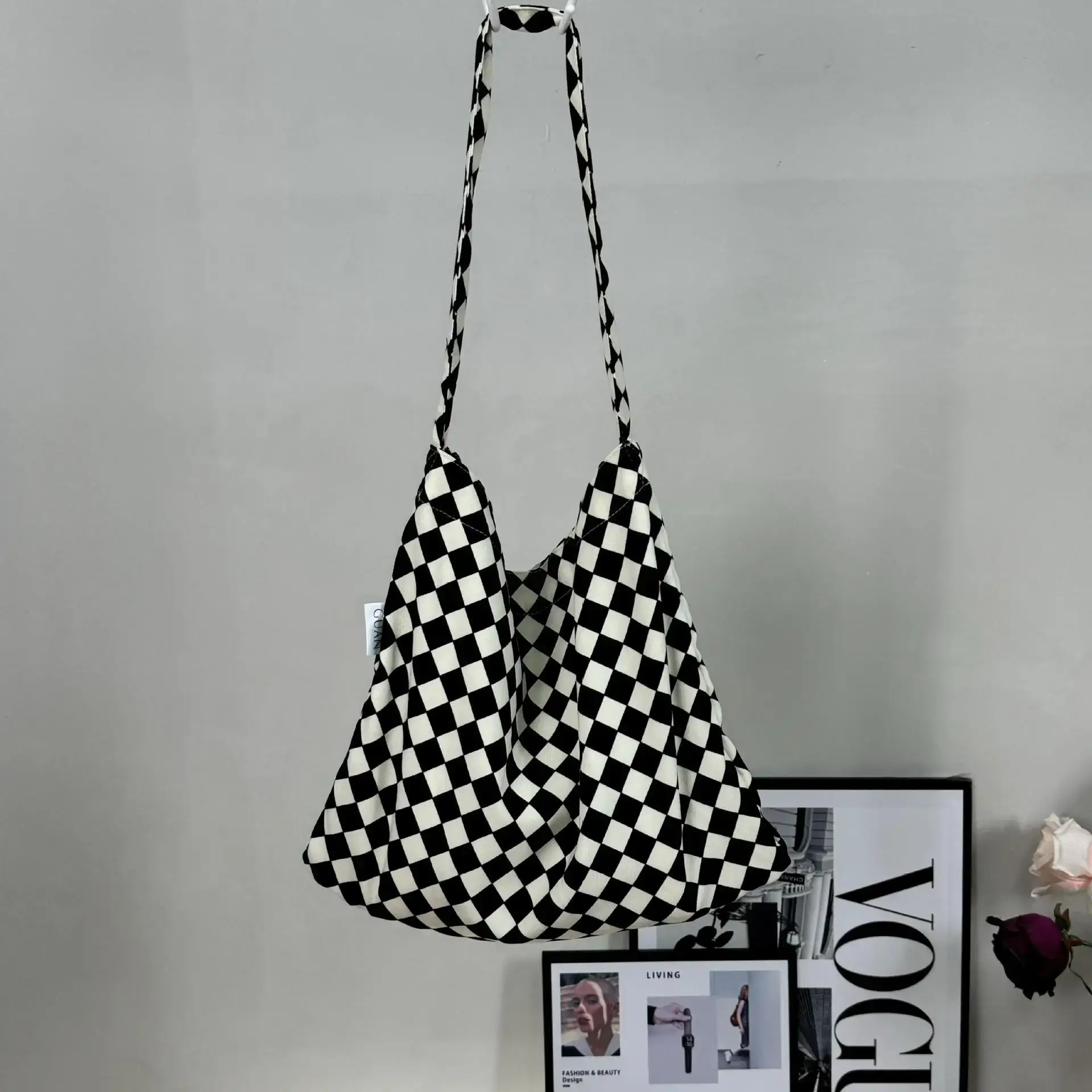 2025 Korean Style Floral Cloth Bags Large Capacity