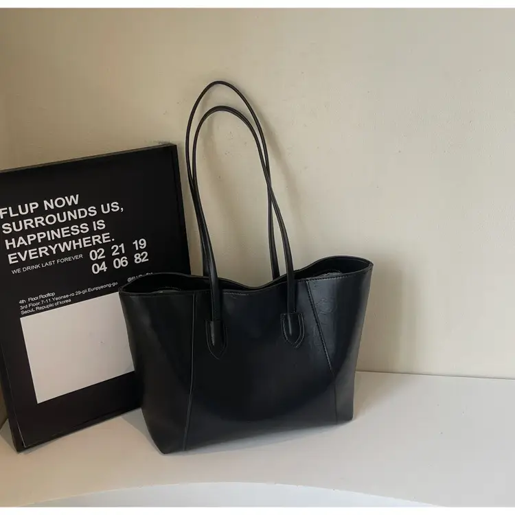 Large Capacity Tan Leather Tote Bag for Women — feature 23