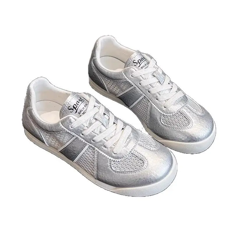 Desun Shoes Women's 2025 New Spring All-match Flat Casual Sports Forrest Gump Shoes Mesh Breathable Casual White Shoes - Image 5