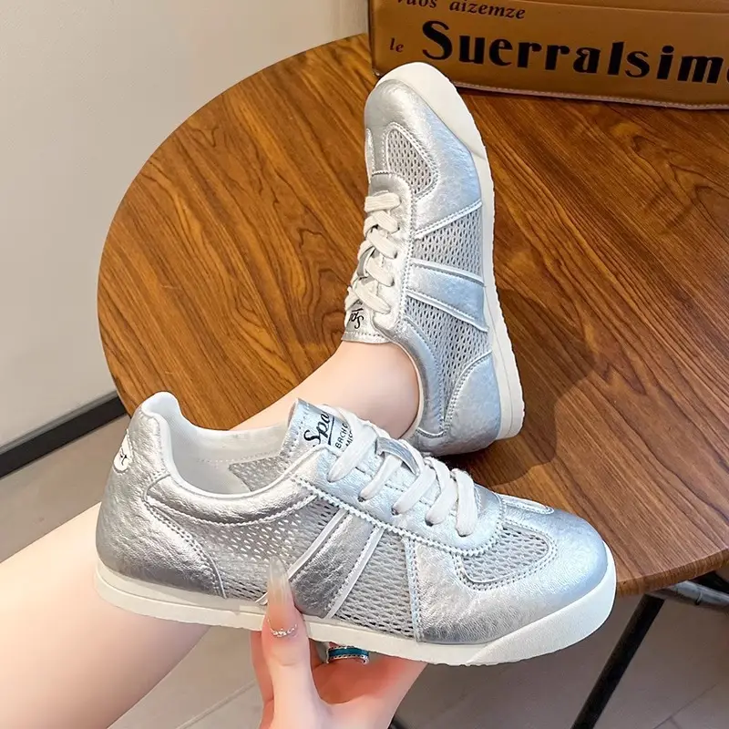 Desun Shoes Women's 2025 New Spring All-match Flat Casual Sports Forrest Gump Shoes Mesh Breathable Casual White Shoes — feature 7