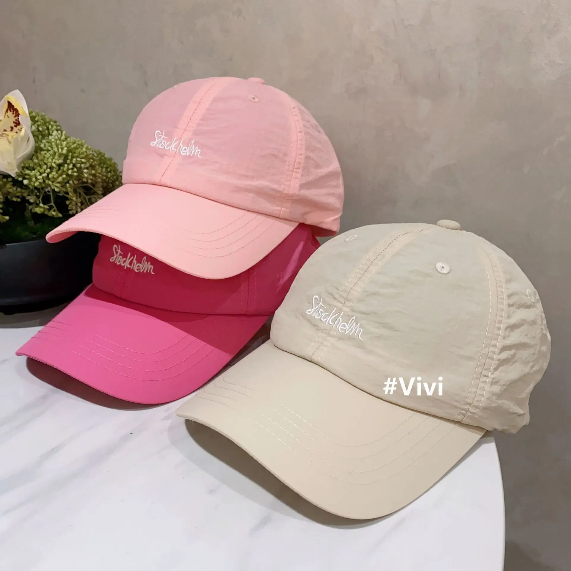 Korean Style Embroidered Baseball Cap Women Black - Image 11