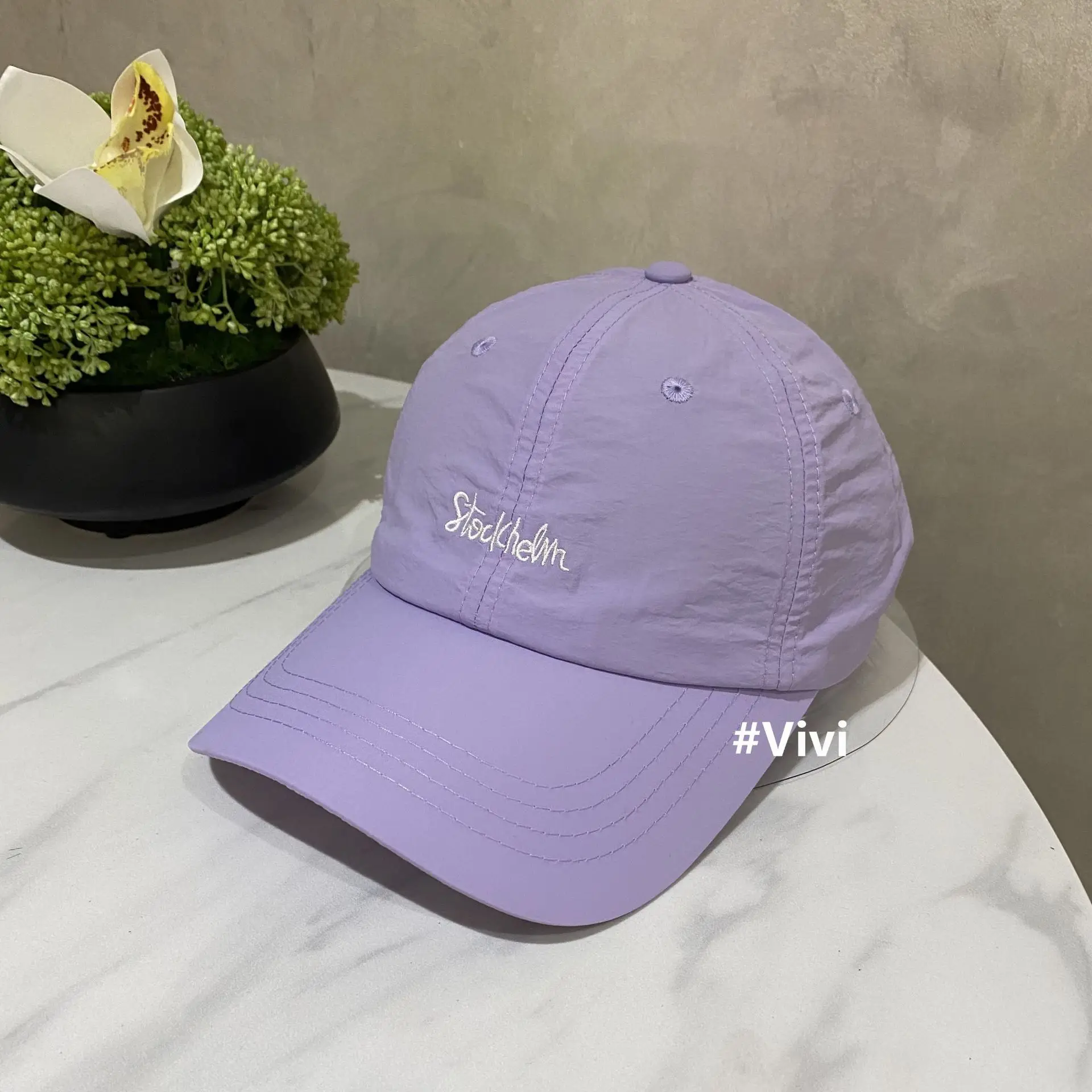 Korean Style Embroidered Baseball Cap Women Black - Image 4