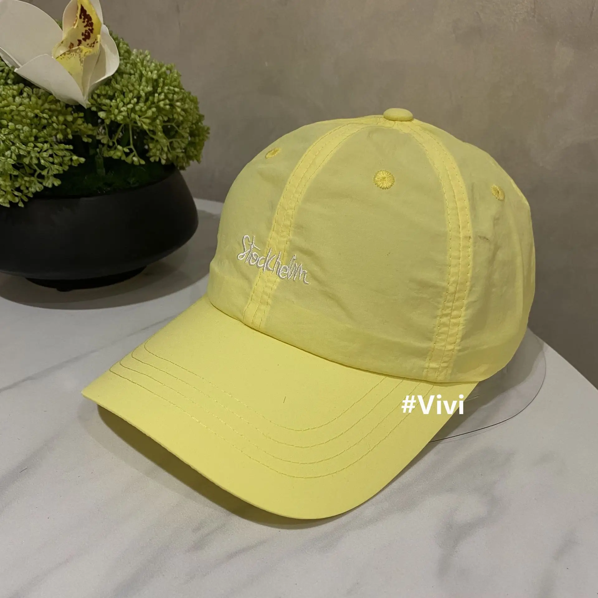 Korean Style Embroidered Baseball Cap Women Black - Image 5
