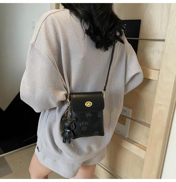 Korean Bear Crossbody Bag for Women Mini Mobile Bag — feature 24