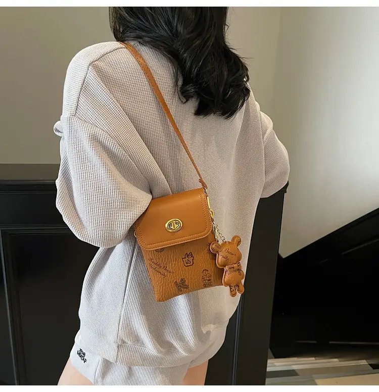 Korean Bear Crossbody Bag for Women Mini Mobile Bag — feature 27