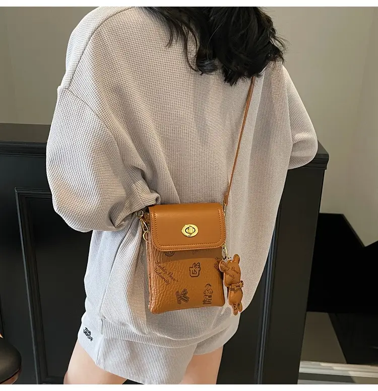 Korean Bear Crossbody Bag for Women Mini Mobile Bag — feature 29