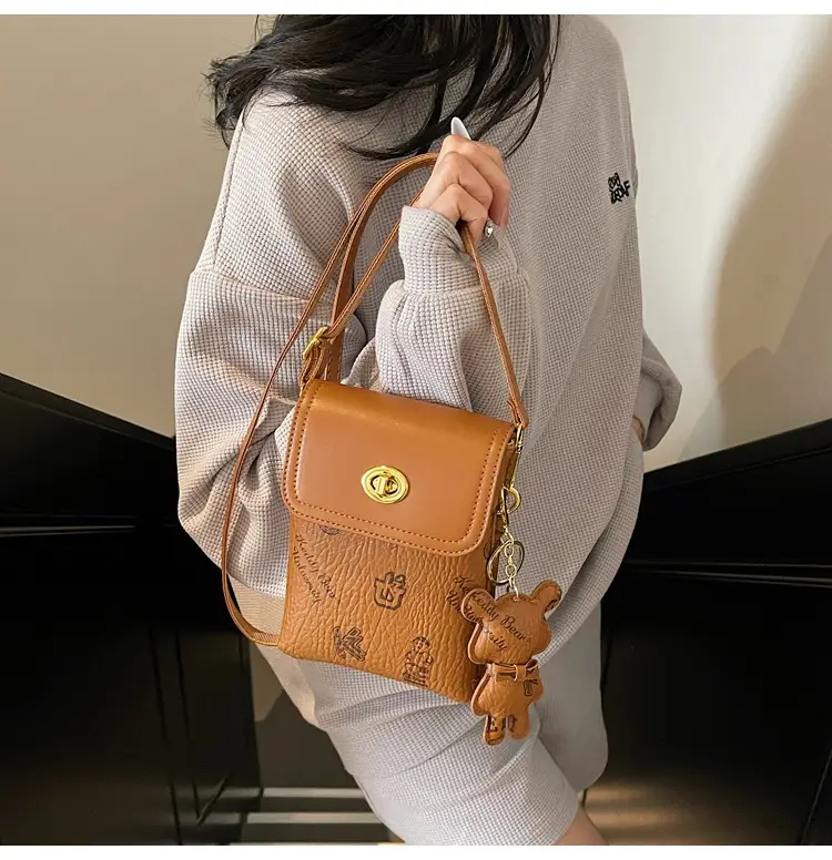 Korean Bear Crossbody Bag for Women Mini Mobile Bag — feature 31