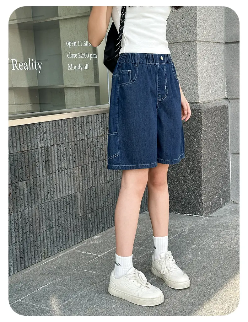 2025 New Summer Girls Denim Shorts Outer Wear Teen Shorts — feature 10