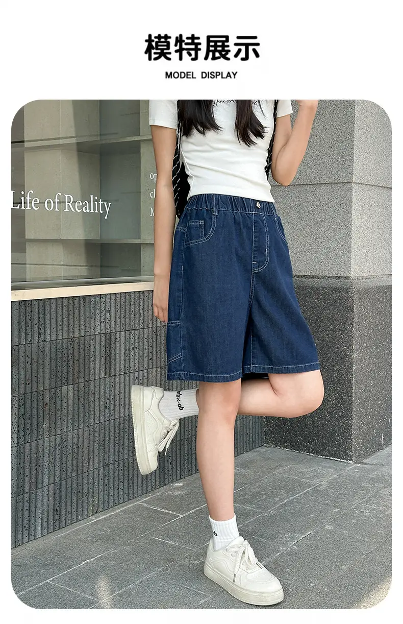 2025 New Summer Girls Denim Shorts Outer Wear Teen Shorts — feature 6