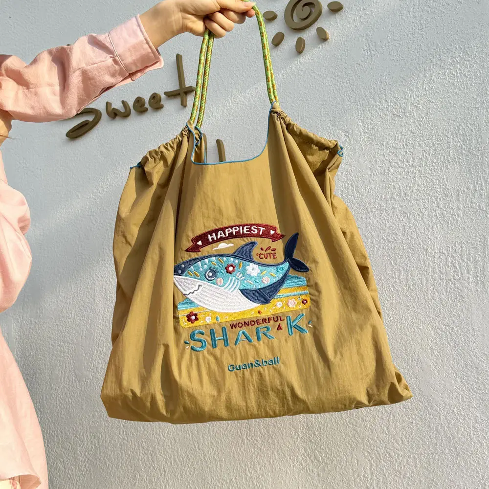 2025 Spring Shark Embroidered Shoulder Bags - Image 4