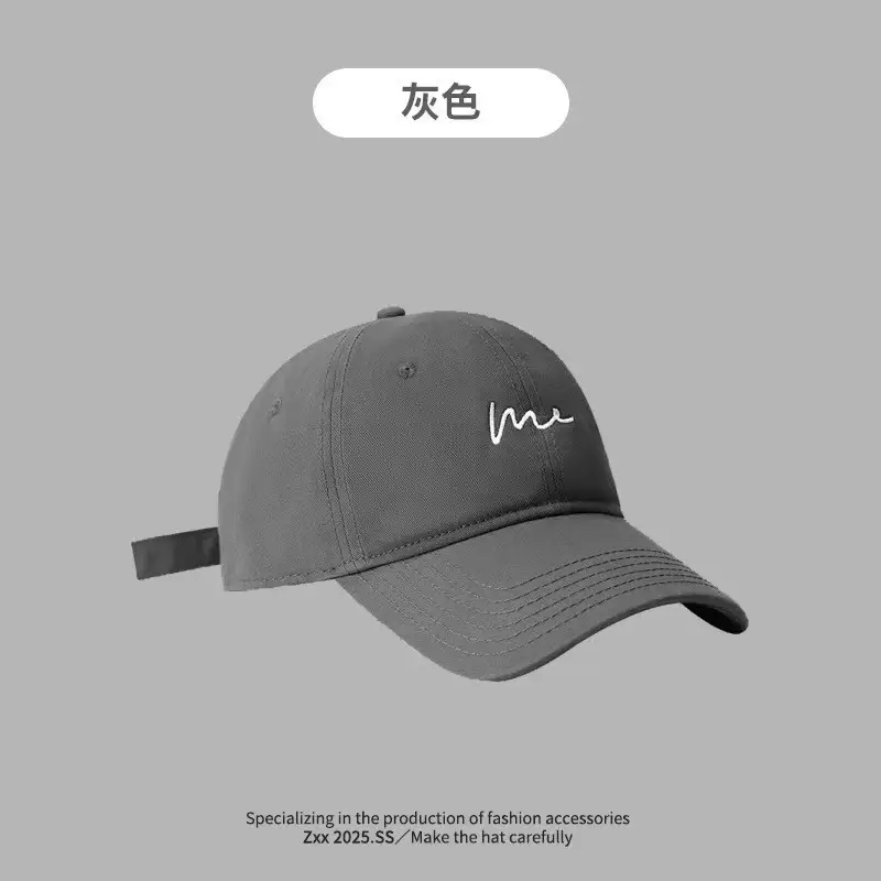 Men's Korean Letter Sun Hat Olive Green Big Cap - Image 5