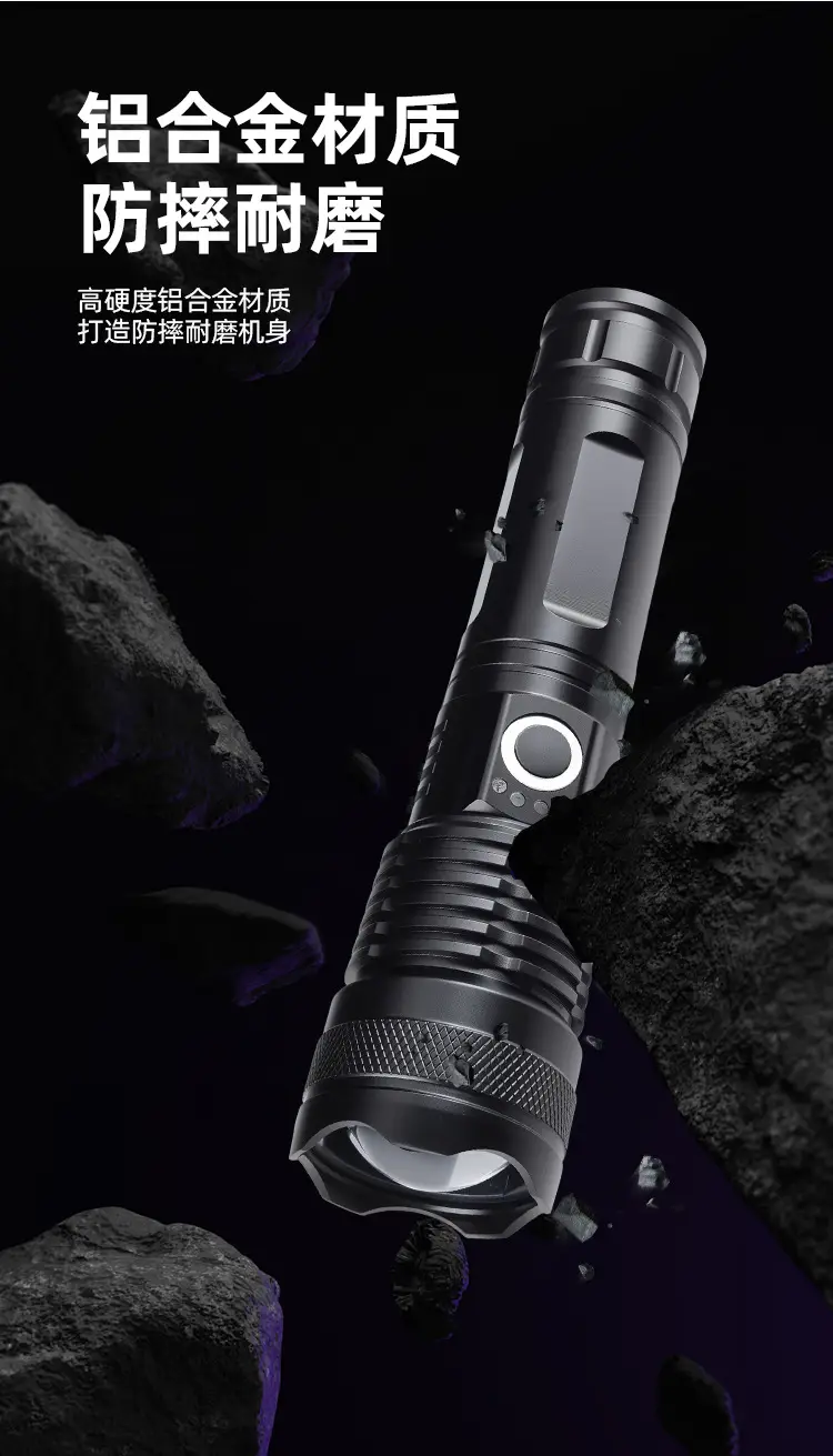 Cross-Border Flashlight with Laser Wick & Zoom β feature 14