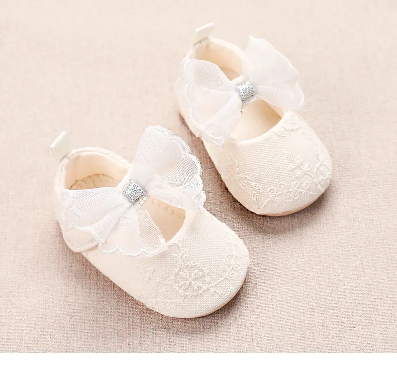 White Bow-Knot Baby Shoes for Girls, Korean Style, Factory Ready — feature 26