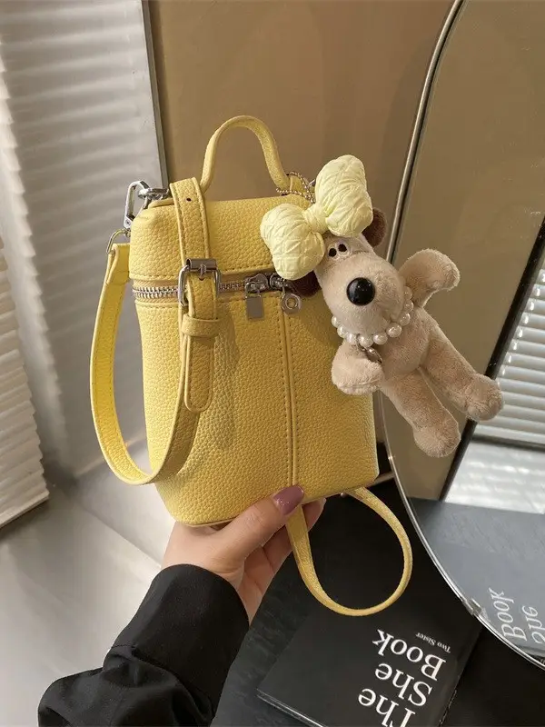 Mobile Phone Mini Bag Women Yellow Shoulder Crossbody - Image 13