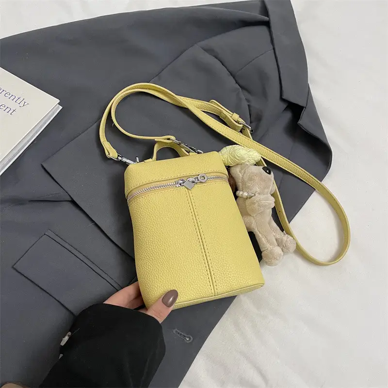 Mobile Phone Mini Bag Women Yellow Shoulder Crossbody - Image 5