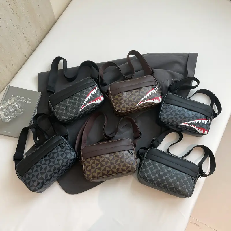 2025 Women's Black Geometric Crossbody Bag with Mobile Phone Holder - Image 10