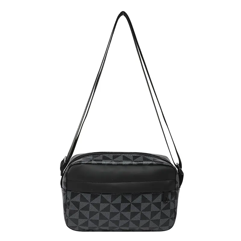 2025 Women's Black Geometric Crossbody Bag with Mobile Phone Holder - Image 11