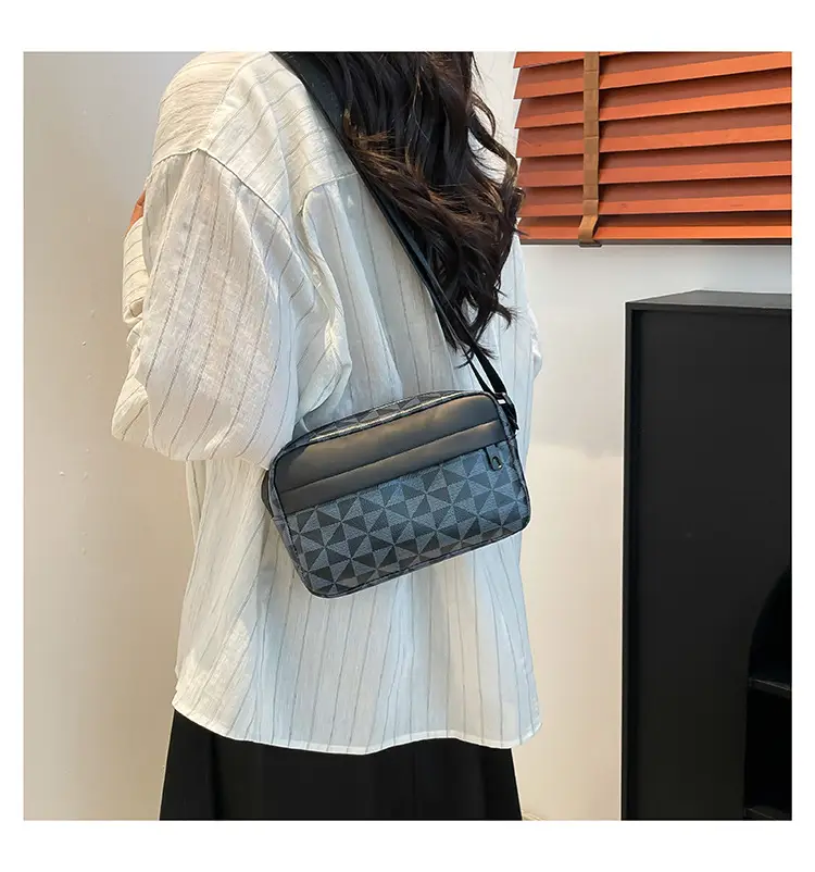2025 Women's Black Geometric Crossbody Bag with Mobile Phone Holder — feature 14
