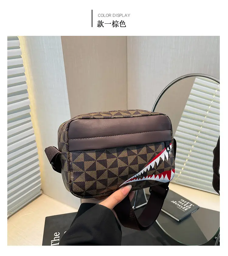 2025 Women's Black Geometric Crossbody Bag with Mobile Phone Holder — feature 22
