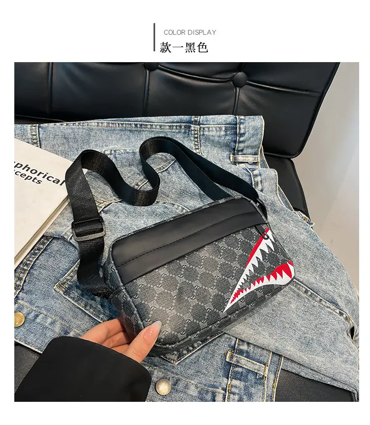 2025 Women's Black Geometric Crossbody Bag with Mobile Phone Holder — feature 25