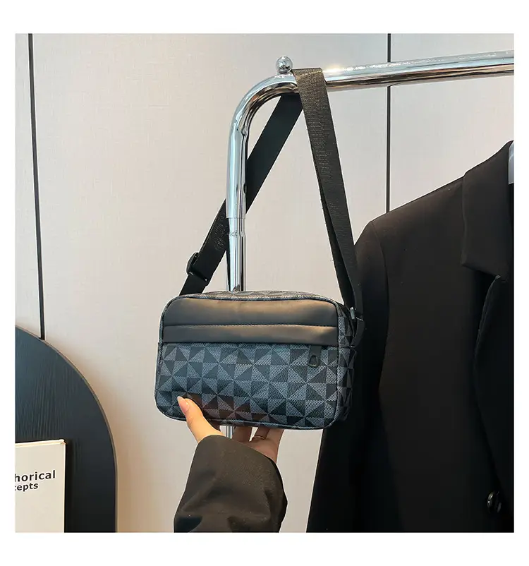 2025 Women's Black Geometric Crossbody Bag with Mobile Phone Holder — feature 32