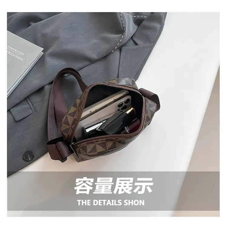 2025 Women's Black Geometric Crossbody Bag with Mobile Phone Holder — feature 6