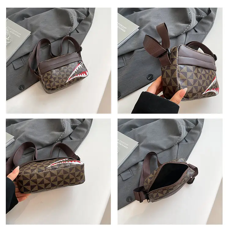 2025 Women's Black Geometric Crossbody Bag with Mobile Phone Holder — feature 9