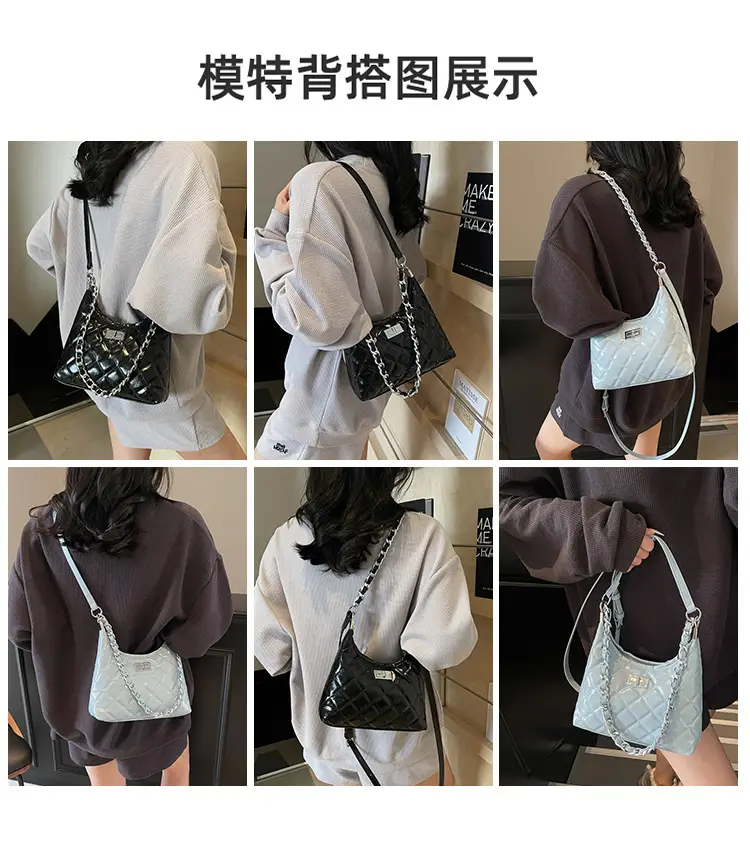 Retro Quilted Chain Bucket Bag for Women — feature 8
