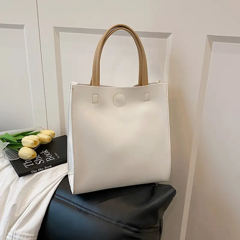 White Leather Shoulder Bag for Girls 2025 Spring - Image 7