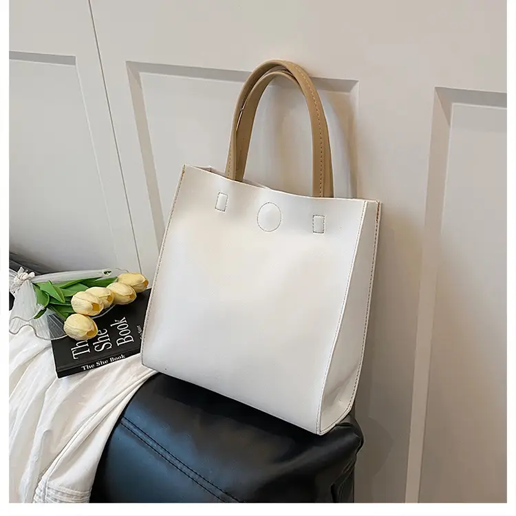 White Leather Shoulder Bag for Girls 2025 Spring — feature 21