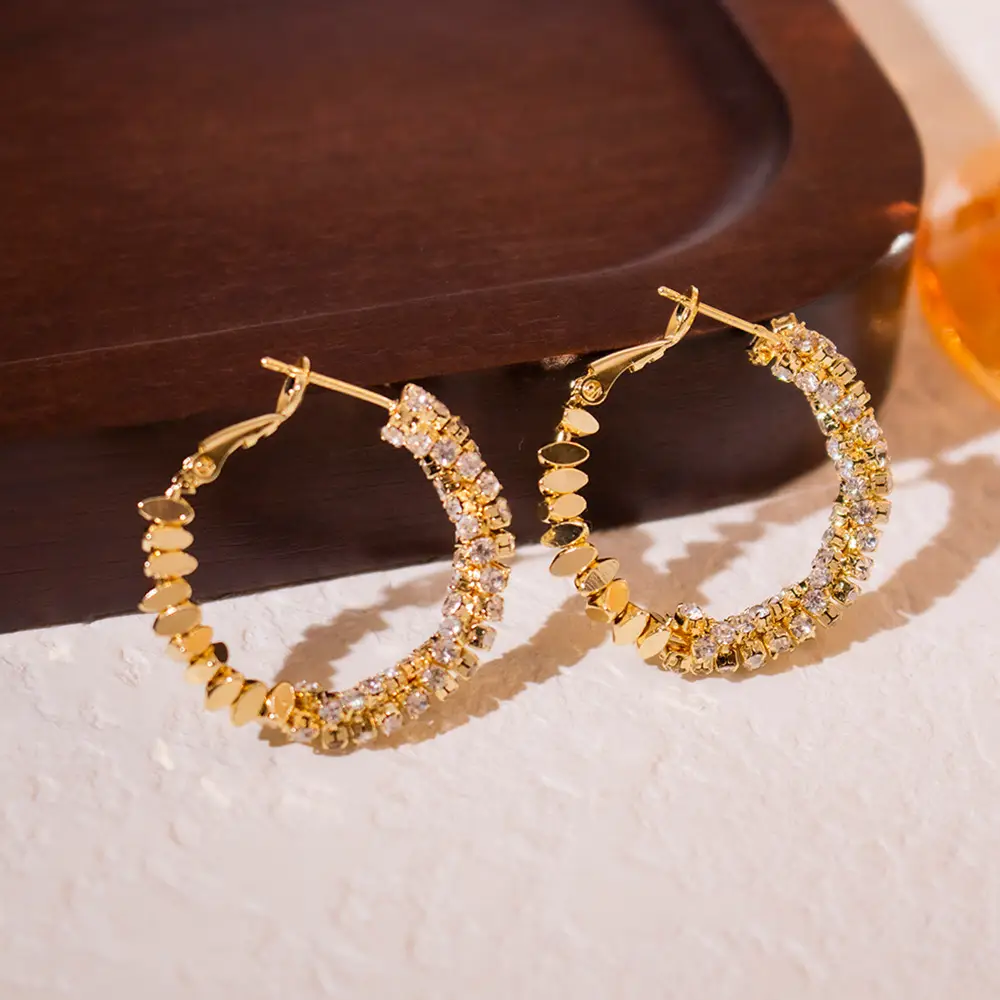 Luxury Gold Earrings for Women Elegant High End Fashion
