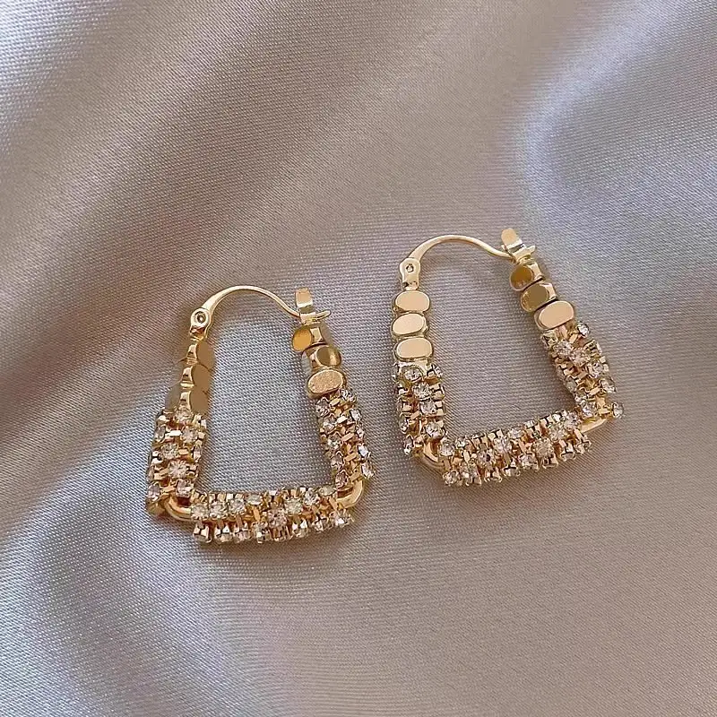 Luxury Gold Earrings for Women Elegant High End Fashion