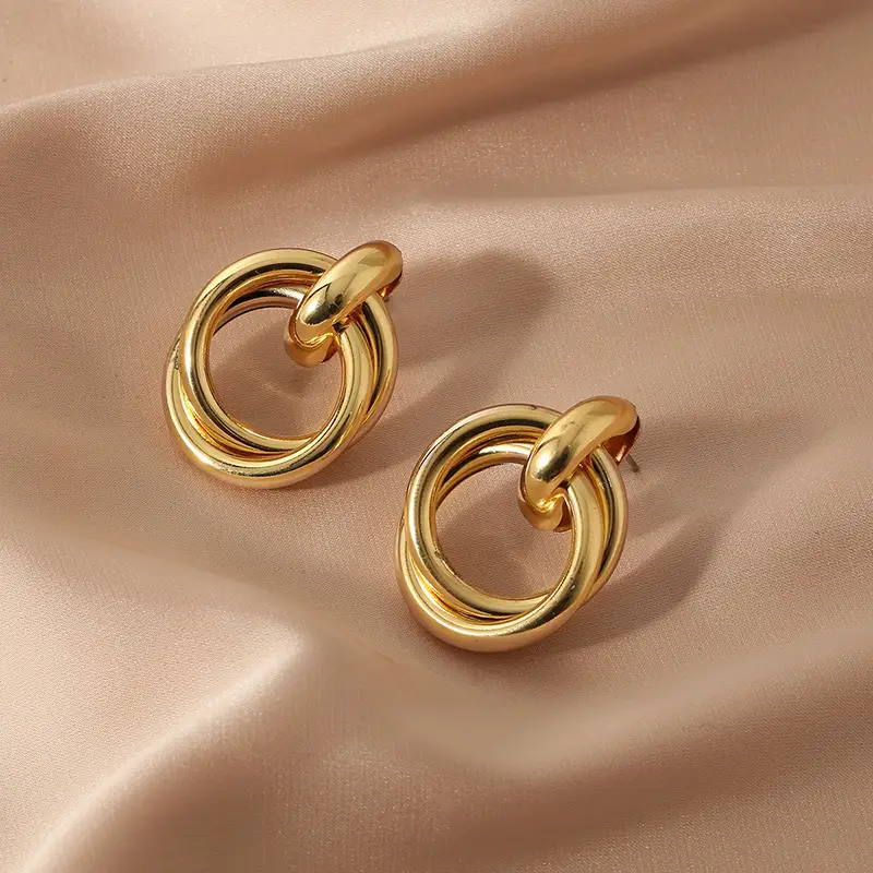Luxury Gold Earrings for Women Elegant High End Fashion