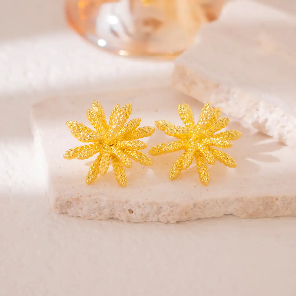 Luxury Gold Earrings for Women Elegant High End Fashion