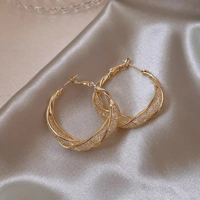 Luxury Gold Earrings for Women Elegant High End Fashion