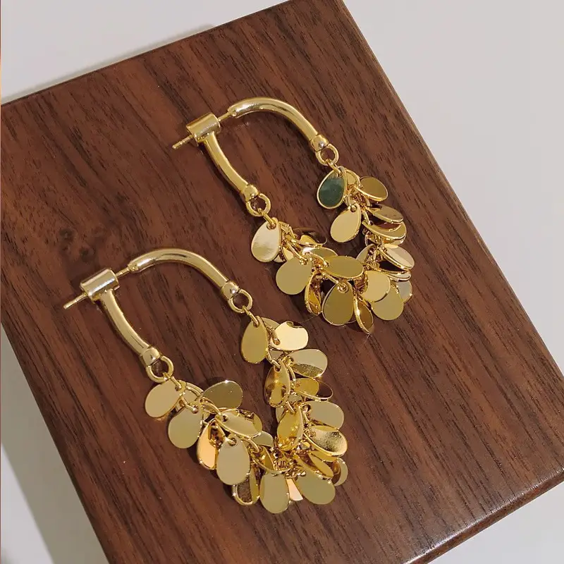 Luxury Gold Earrings for Women Elegant High End Fashion